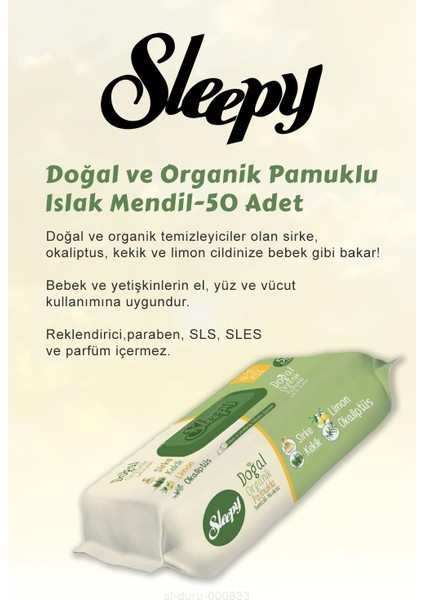 Natural Gece Hijyenik Ped 17 Al 15 Öde 18 Li ve 50 Li Doğal Islak Mendil