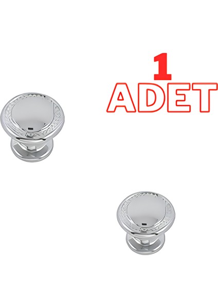 Krom Tek Düğme Çekmece Kulpu 1 Adet