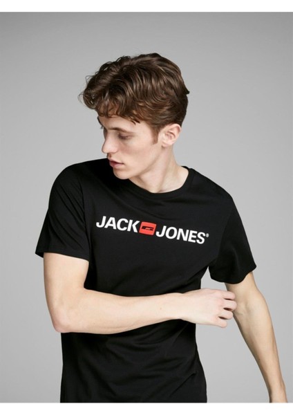 Markasız Jack&jones 12137126 On Jack&jones Yazılı 0 Yaka Kısa Kol Tsh Siyah-Xs