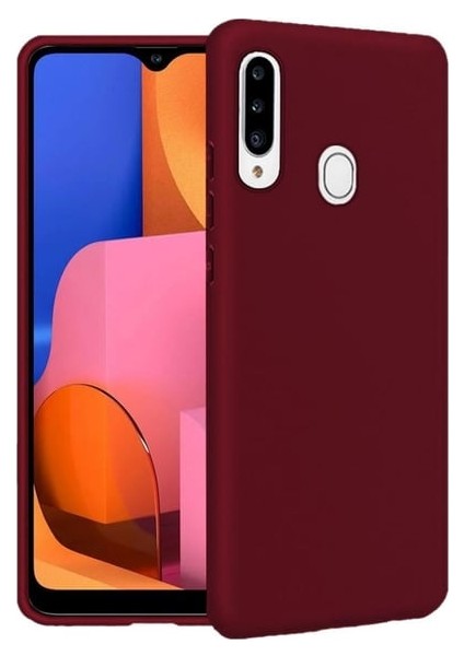 ESLIFETECH26 Samsung A20S Rubber Silikon Kılıf Mürdüm