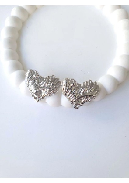 Çelik Silver Fashion Kalp Kadın Küpe modelleri