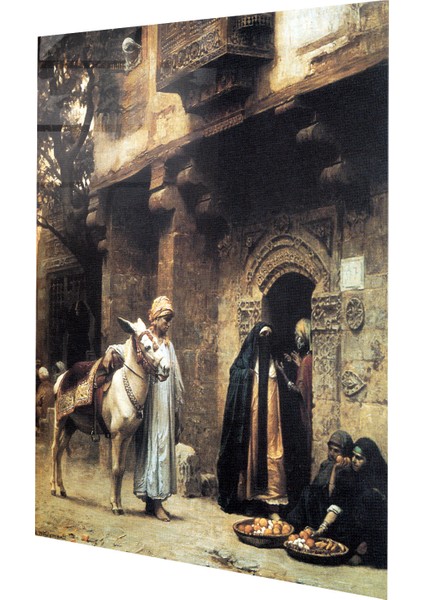Ünlü Ressam Tabloları, Frederick Arthur Bridgman, Kahire’de Sokak Cam Tablo | Hediyelik, Dekoratif, Ofis, Mutfak modelleri