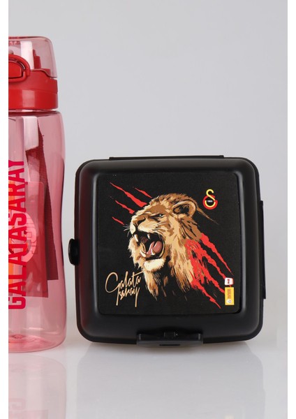 Dekomus Ile Yeni Sezon Lisanslı Galatasaray 700 ml Matara ve 2 Katlı Beslenme Kabı / Lunch Box Seti