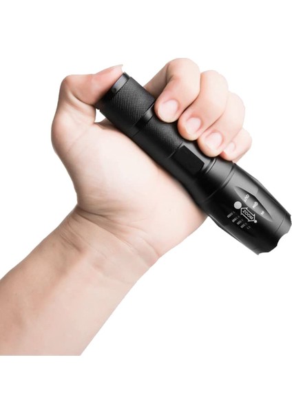 Powermaster PM-14623 Pilli Zoomlu Flash Özellikli Power Ledli El Feneri