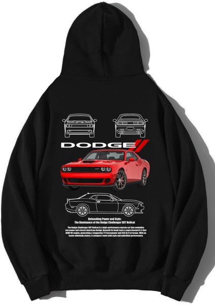 Unisex Oversize Dodge Challenger Srt Hellcat Hoodie