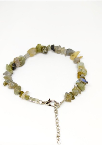 Haki Labradorit Doğal Kırıktaş Bileklik, Şık ve Doğal Takı Seçeneği fiyatları