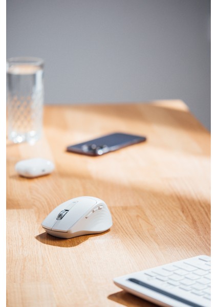 SM-BT21 Beyaz 2in1 Bluetooth ve Wireless 2.4ghz USB Kablosuz Mouse Ofis Mouse Sessiz Mouse