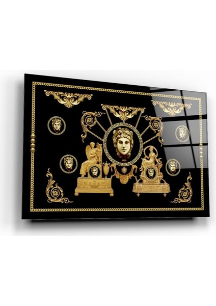 Gold Desenler Cam Tablo | Dekoratif, Ofis, Mutfak