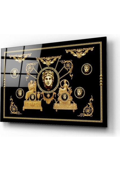 Gold Desenler Cam Tablo | Dekoratif, Ofis, Mutfak