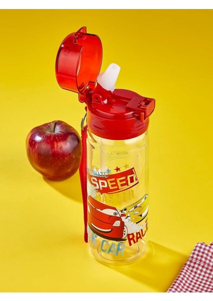 Speed Cars Suluk 500 ml - Çocuk Suluk, Matara, Pipetli Suluk, Askılı Suluk Arabalar Matara