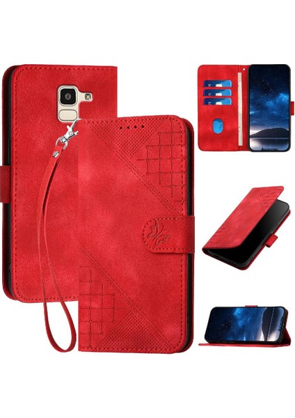 Ayrılabilir El Kayışı Yüksek Telefon ile Samsung Galaxy J6 2018 Için Flip Case (Yurt Dışından)
