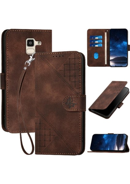 Ayrılabilir El Kayışı Yüksek Telefon ile Samsung Galaxy J6 2018 Için Flip Case (Yurt Dışından)
