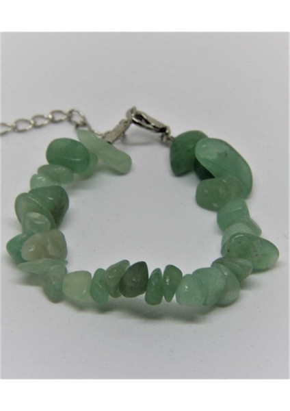 Yeşil Doğal Taş Bileklik, Materyal: Taş, Şık ve Doğal Tasarım