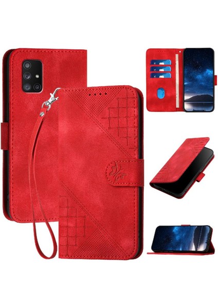Ayrılabilir El Kayışı Kabartmalı Samsung Galaxy A71 5g Için Flip Case (Yurt Dışından)