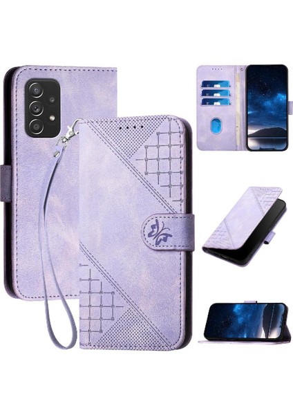 Ayrılabilir El Kayışı ve Kredi ile Samsung Galaxy A52S Için Flip Case (Yurt Dışından)