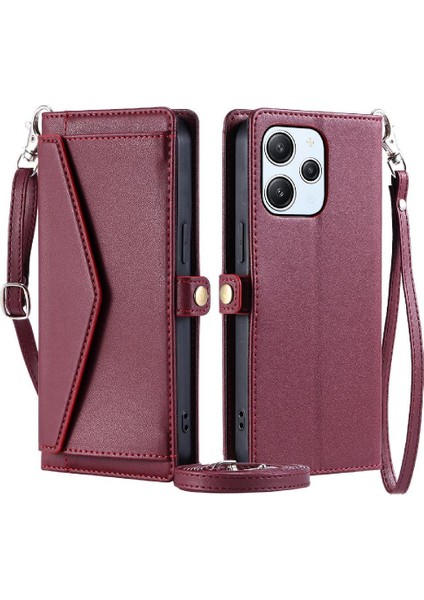Cüzdan Crossbody Durumda Xiaomi Redmi Için 12 4g Cüzdan Kılıf Kadınlar Için Rfıd (Yurt Dışından)