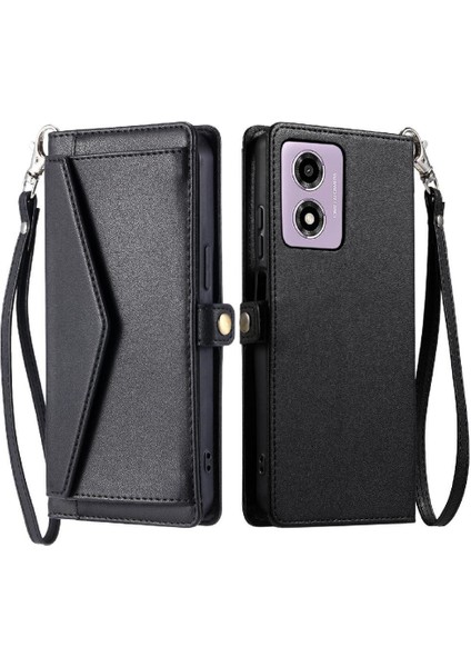 Motorola Moto G24 Için Cüzdan Crossbody Durumda Kart Tutucu Için Rfıd Engelleme (Yurt Dışından)