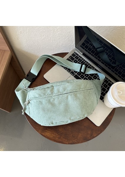 Çapraz Askılı Çanta Taşınabilir Yüksek Kaliteli Rahat Kadife Kumaş, Yeşil (Yurt Dışından)