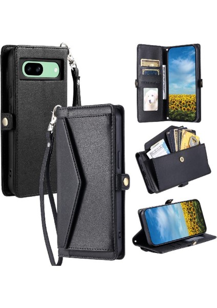 Google Pixel 6A Rfıd Engelleme Kartı Tutucu Faturaları Için Cüzdan Crossbody Kılıfı (Yurt Dışından)
