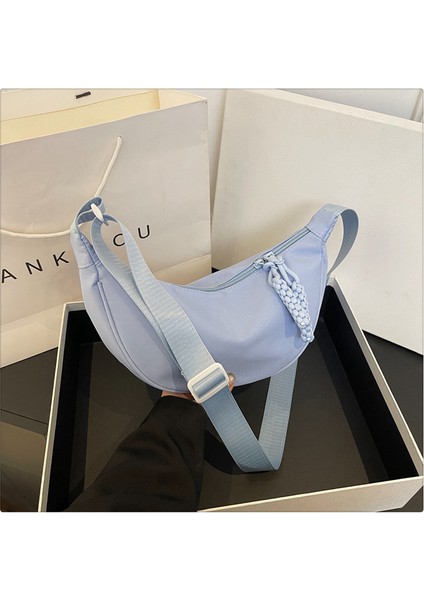 Çapraz Askılı Çanta Taşınabilir Bebek Içermeyen Yüksek Yoğunluklu Oxford Kumaş, Mavi (Yurt Dışından)