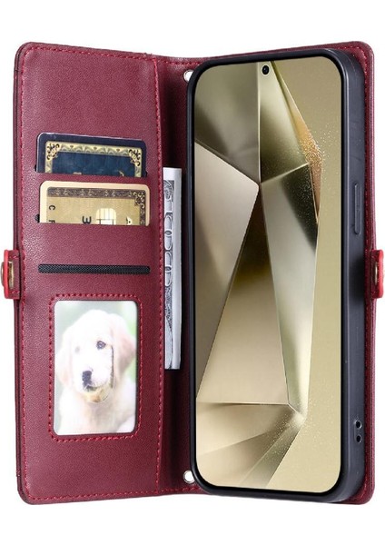 Cüzdan Crossbody Kılıf Oppo A3 Pro Fermuar Faturaları Yuvası Kart Tutucu Rfıd (Yurt Dışından)