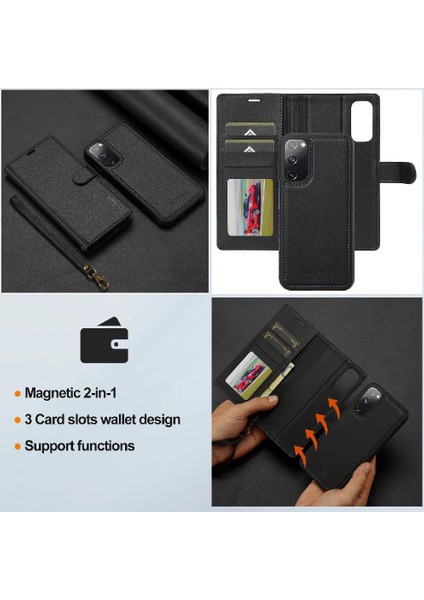 Samsung Galaxy S21 Fe Bölünmüş Deri Cüzdan Telefon Kapak Pu 2 Için Flip Case (Yurt Dışından) fırsatları