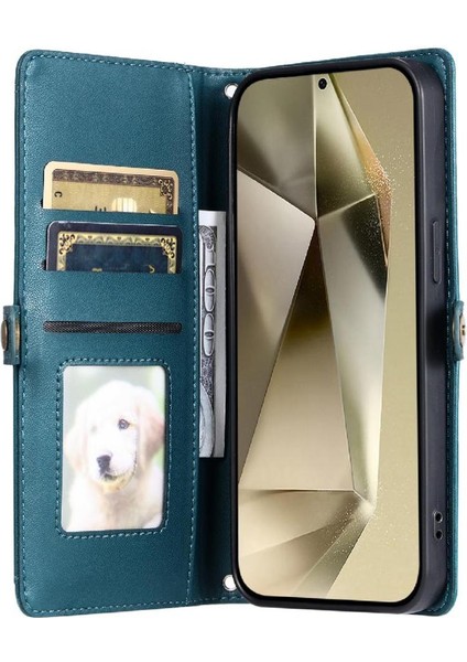Motorola Moto G04 Fermuar Faturaları Yuvası Rfıd Cüzdan Için Cüzdan Crossbody Durumda (Yurt Dışından)
