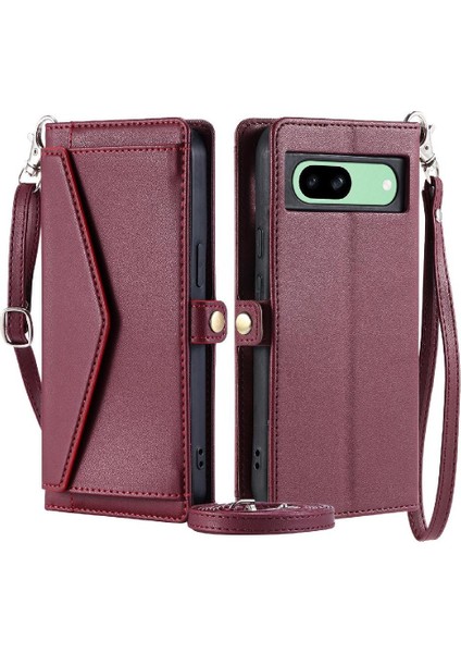 Google Pixel 6A Rfıd Engelleme Kartı Tutucu Faturaları Için Cüzdan Crossbody Kılıfı (Yurt Dışından)