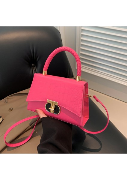 Çapraz Askılı Çanta Taşınabilir Yüksek Kaliteli Rahat Pu Kumaş Kentsel Stil, Pembe (Yurt Dışından)