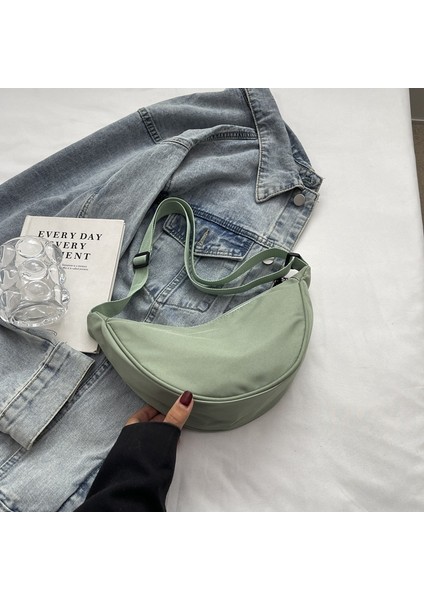 Çapraz Askılı Çanta Taşınabilir Yüksek Kaliteli ve Konforlu Oxford Kumaş Şık ve Modaya Uygun Tarz, Yeşil (Yurt Dışından)