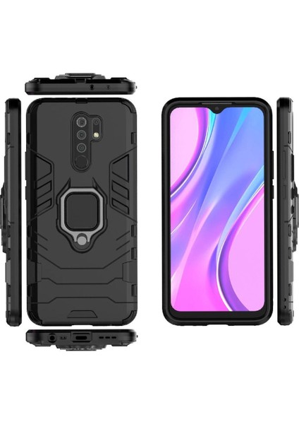 Halka Araba Dağı Kickstand Vaka Xiaomi Redmi 9 Başbakan Darbeye Askeri (Yurt Dışından)
