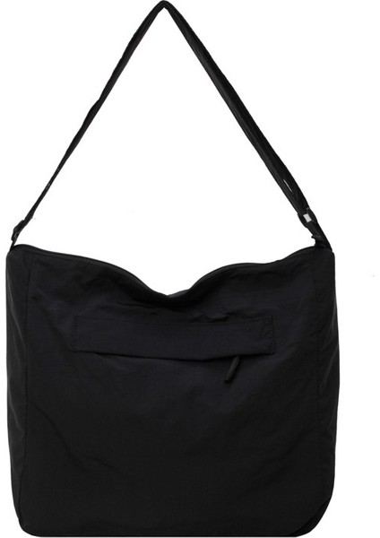 Çapraz Askılı Çanta Taşınabilir Yüksek Yoğunluklu Aşınmaya Dayanıklı Kanvas Kumaş Mükemmel Işçılik ve Sade Stil, Siyah (Yurt Dışından)