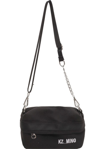 Çapraz Askılı Çanta Taşınabilir Yüksek Kaliteli Kumaşlar Mükemmel Işçılik Düz Renk Stili, Siyah (Yurt Dışından)