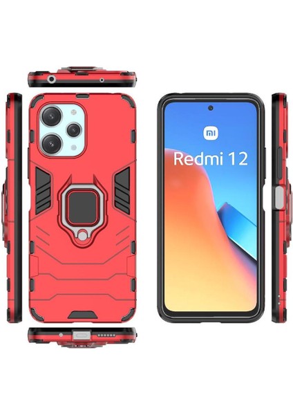 Halka Araba Montaj Kickstand Durumda Xiaomi Redmi Için 12 4g Metal Halka Tutucu (Yurt Dışından)