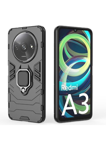 Halka Araba Montaj Kickstand Durumda Xiaomi Redmi A3 Askeri Sınıf Kickstand (Yurt Dışından)