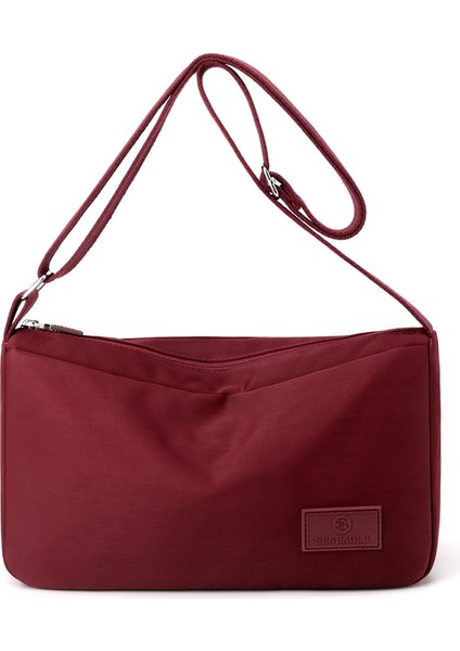 Çapraz Askılı Çanta Taşınabilir Yüksek Kaliteli Naylon Kumaş Çeşıtli Stiller, Kırmızı (Yurt Dışından)