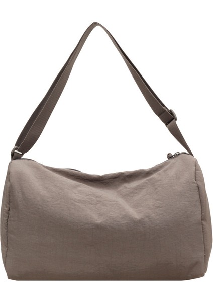 Çapraz Askılı Çanta Taşınabilir Yüksek Kaliteli Nefes Alabilen Naylon Kumaş Basit Stil, Gri (Yurt Dışından)