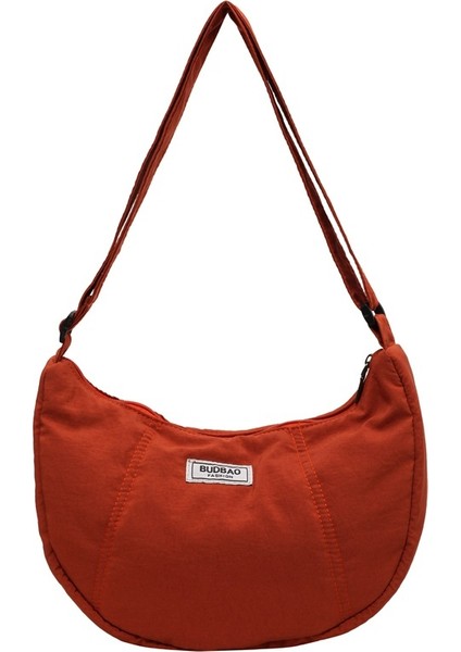 Çapraz Askılı Çanta Taşınabilir Yüksek Yoğunluklu Naylon Kumaş Mükemmel Işçılik Düz Renk Stili, Kırmızı (Yurt Dışından)