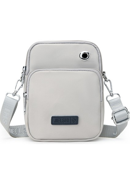 Çapraz Askılı Çanta Taşınabilir Yüksek Kaliteli Nefes Alabilen Naylon Malzeme Kentsel Tarz, Gri (Yurt Dışından)