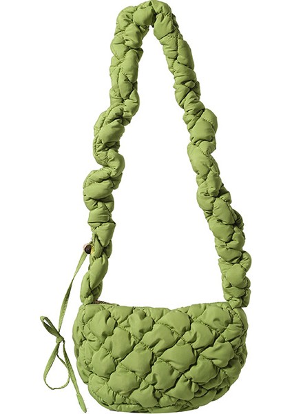 Çapraz Askılı Çanta Taşınabilir Sağlıklı Naylon Malzeme Yüksek Kaliteli Işçılik Düz Renk Stili Yumuşak ve Sert, Yeşil (Yurt Dışından)