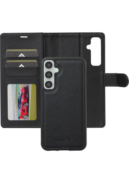 Samsung Galaxy S23 Ayrılabilir 2 1 Kickstand Bölünmüş Deri Için Flip Case (Yurt Dışından)