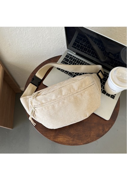 Çapraz Askılı Çanta Taşınabilir Yüksek Kaliteli Rahat Kadife Kumaş, Haki (Yurt Dışından)