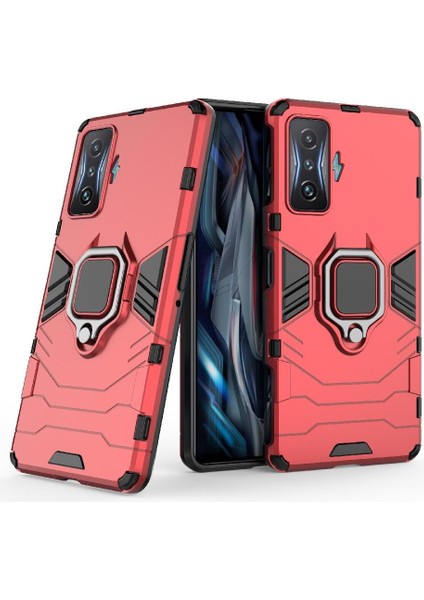 Halka Araba Dağı Kickstand Kılıf Için Xiaomi Poco F4 Gt Darbeye Askeri (Yurt Dışından)