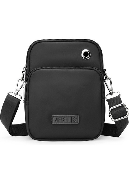 Çapraz Askılı Çanta Taşınabilir Yüksek Kaliteli Nefes Alabilen Naylon Malzeme Kentsel Tarz, Siyah (Yurt Dışından)