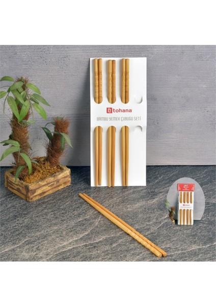 Bambu Yemek Çubuğu Seti