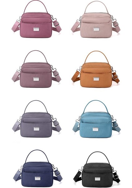 Çapraz Askılı Çanta Taşınabilir Dayanıklı Yüksek Yoğunluklu Su Geçırmez Naylon Malzeme Çoklu Cepler, Koyu Pembe (Yurt Dışından) modelleri