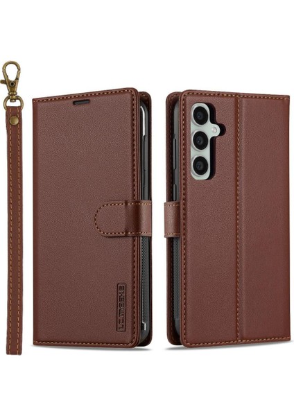 Samsung Galaxy S23 Ayrılabilir 2 1 Kickstand Bölünmüş Deri Için Flip Case (Yurt Dışından)