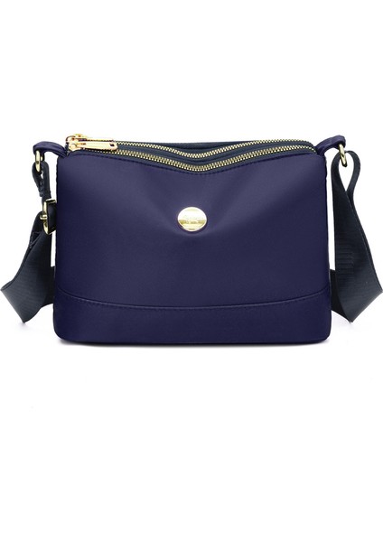 Çapraz Askılı Çanta Taşınabilir Aşınmaya Dayanıklı Yüksek Kaliteli Naylon Kumaş Şık Stil, Koyu Mavi (Yurt Dışından)