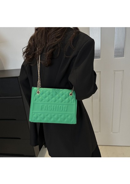 Çapraz Askılı Çanta Taşınabilir Yüksek Kaliteli Pu Kumaş Düz Renkli Kentsel Stil, Haki (Yurt Dışından) modelleri