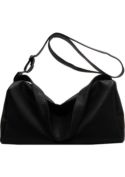 Çapraz Askılı Çanta Taşınabilir Yüksek Kaliteli Aşınmaya Dayanıklı Pu Kumaş Basit Stil, Siyah (Yurt Dışından)